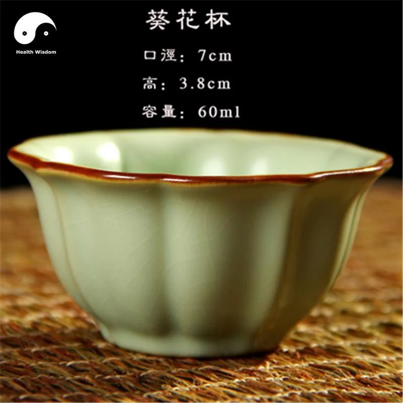 personalized tea cups for weddings-Ru Ceramic Tea Cups 2pcs