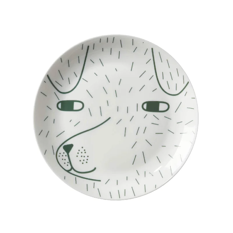 compostable dinner plates-Donna Wilson Scamp Dog Plate, 21cm