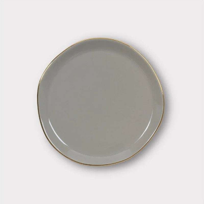 wooden dinner plates-Good Morning Plate Gray Morn - Graymorn