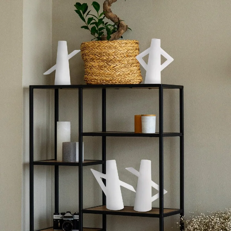 Handmade decorative vases for weddings -Allan Andrews Decorative Matte White Ceramic Abstract Scandinavian Vase Collection