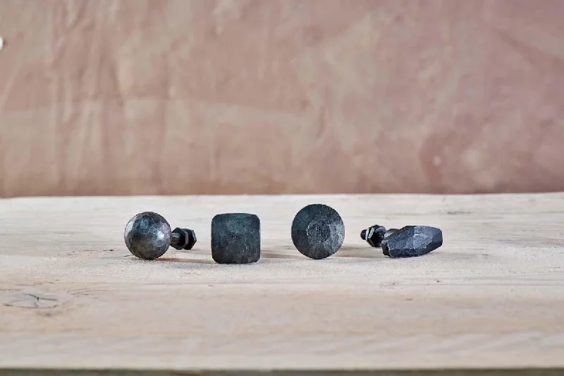 Modern glass vases for flower arrangements -Aso Knobs - Black