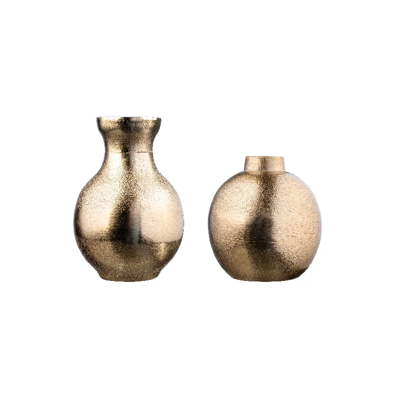 Simple modern flower vases for flower arrangements -Classic Gold Bud Vase