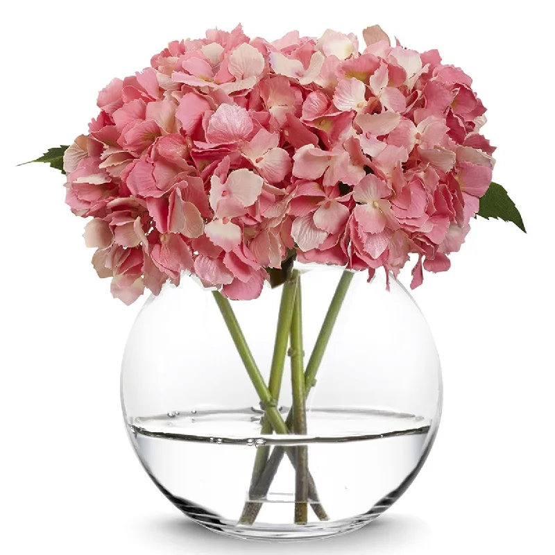 Large crystal flower vases for weddings -8 PCS Clear Glass Bubble Bowl H-4.5" O-4.25" D-6" (Available in 36 & 144 PCS)