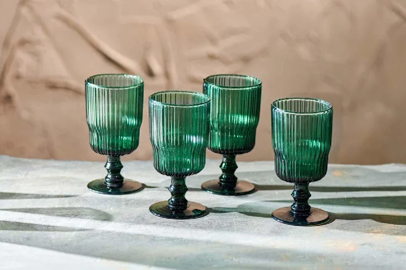 High-end glass vases for home decoration -Fali Wine Glass - Teal