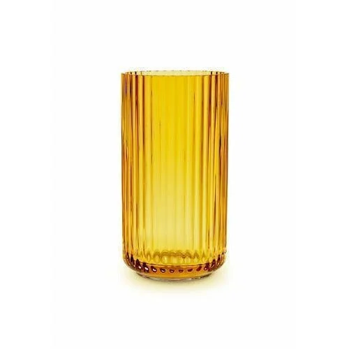 Beautiful ceramic vases for living room -Lyngby Porcelæn Vase H15,5 Cm Hand Blown Glass, Amber