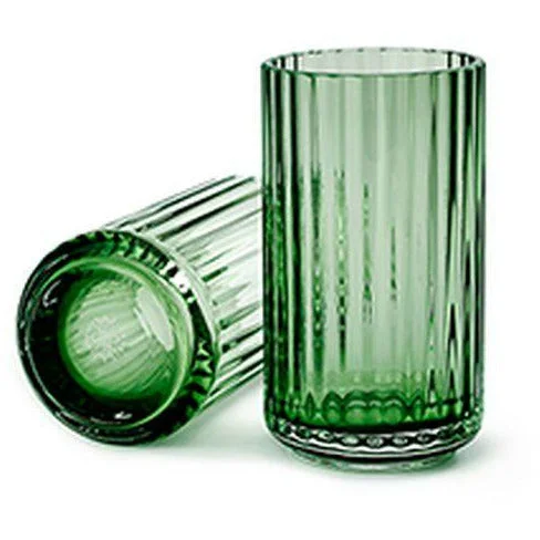 Elegant modern flower vases for office -Lyngby Porcelæn Vase Blown Glass 31 Cm, Copenhagen Green