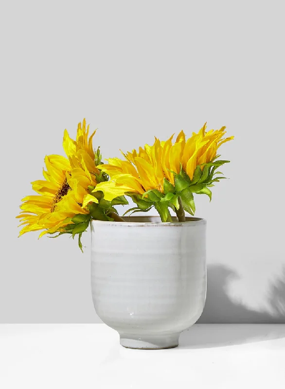 Ceramic vases for contemporary home designs -Glazed Ceramic Pedestal Bowl, in 3 Sizes