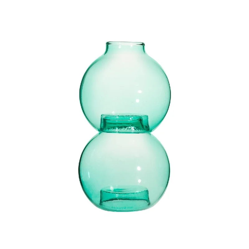 Large decorative ceramic vases for home -Turquoise Stacking Bubble Vase