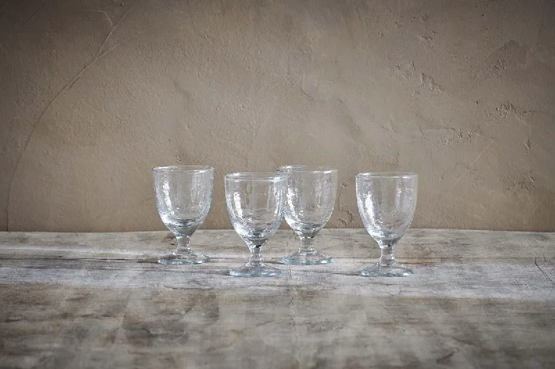 Unique crystal vases for wedding centerpieces -Yala Hammered Wine Glass (Set of 4)