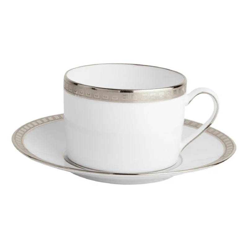 personalized coffee mugs with logos-Athena Platinum Tea Saucer