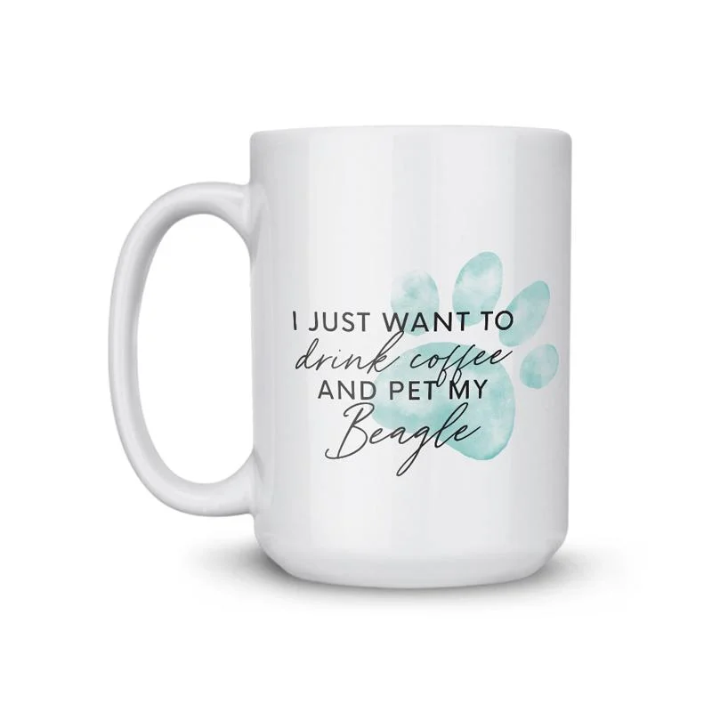 stylish coffee mugs with vintage designs-Beagle Pet Dog Coffee Mug