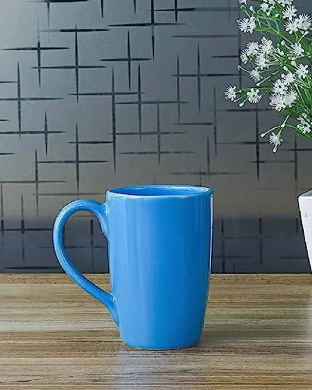 funny tea cups for friends-Blue Ceramic Coffee Mug | 360 ml