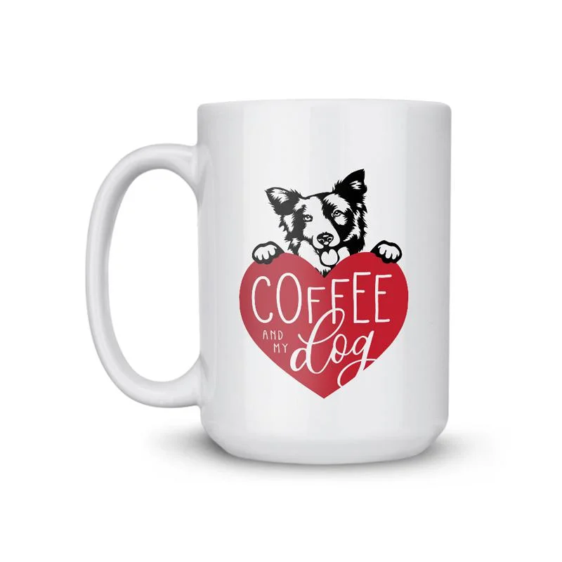 quirky ceramic mugs for unique gifts-Border Collie My Dog Coffee Mug