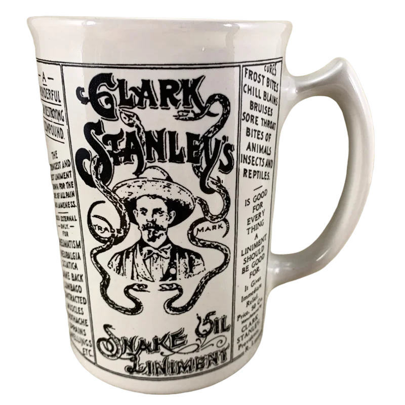 hand-crafted coffee cups for gifts-Clark Stanley's Snake Oil Liniment Mug