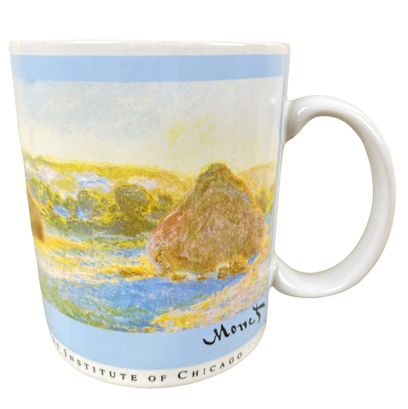 custom engraved coffee mugs for offices-Claude Monet Stacks of Wheat (End of Summer) Mug Copco