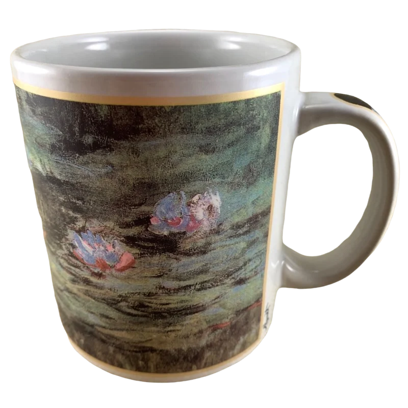 funny coffee mugs for the office-Claude Monet Water Lillies Mug Cafe Arts