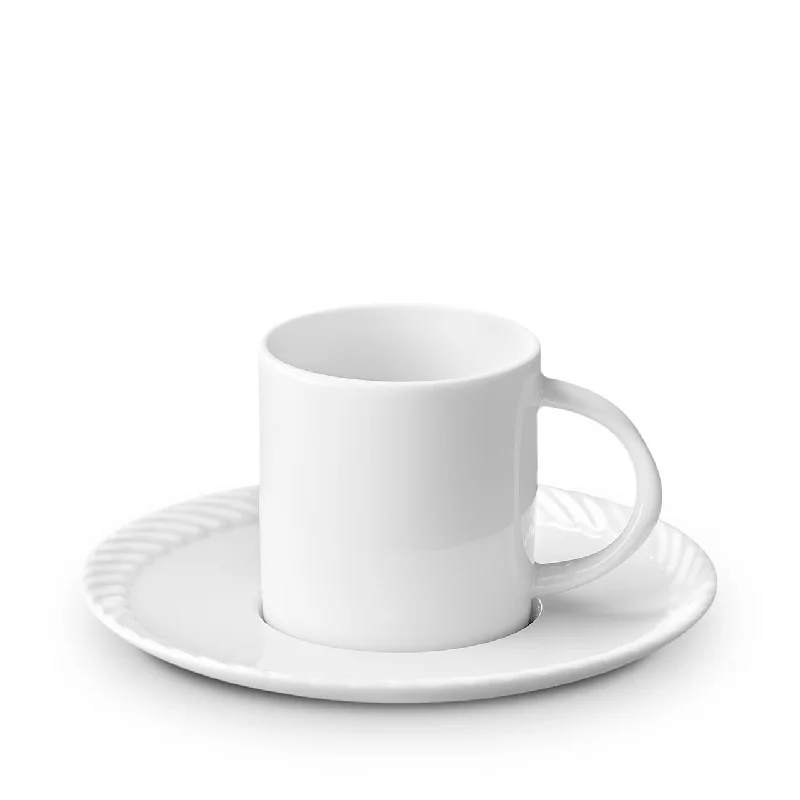 funny coffee mugs for office workers-Corde Espresso Cup & Saucer