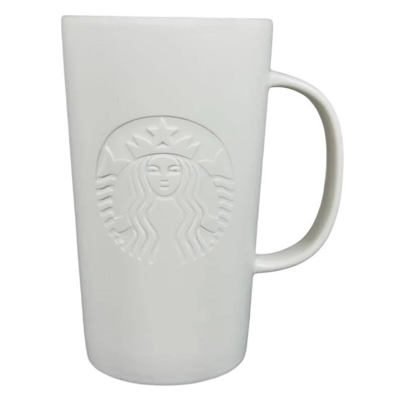 luxury coffee cups for tea lovers-Etched Siren White 16oz Mug 2014 Starbucks