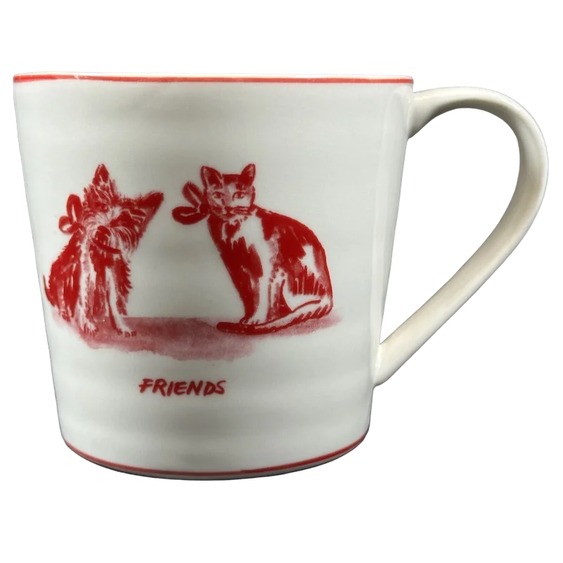 best tea mugs with designs-Friends Dog And Cat Molly Hatch Mug Anthropologie