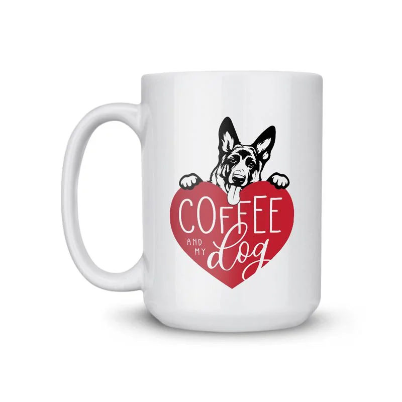 large coffee mugs for cozy mornings-German Shepherd My Dog Coffee Mug