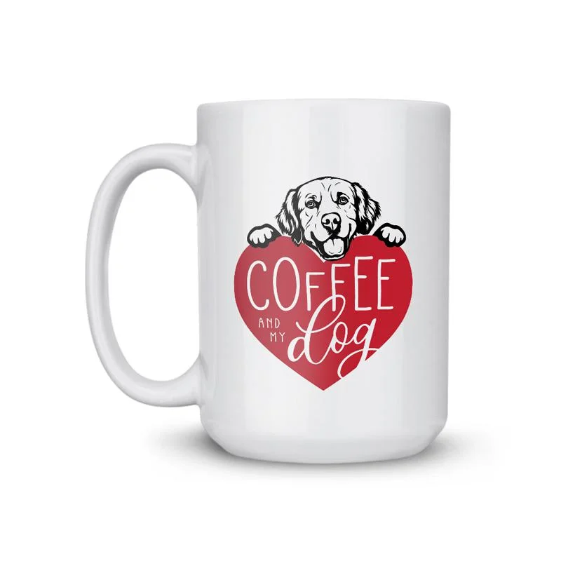 large ceramic mugs for tea enthusiasts-Golden Retriever My Dog Coffee Mug