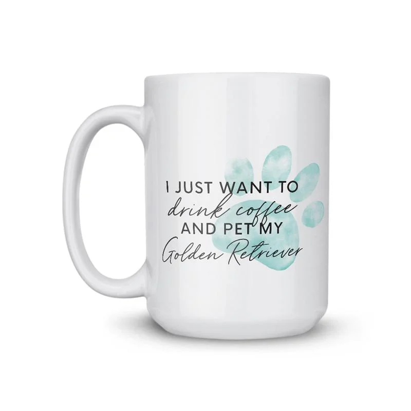 cute travel mugs for hot beverages-Golden Retriever Pet Dog Coffee Mug