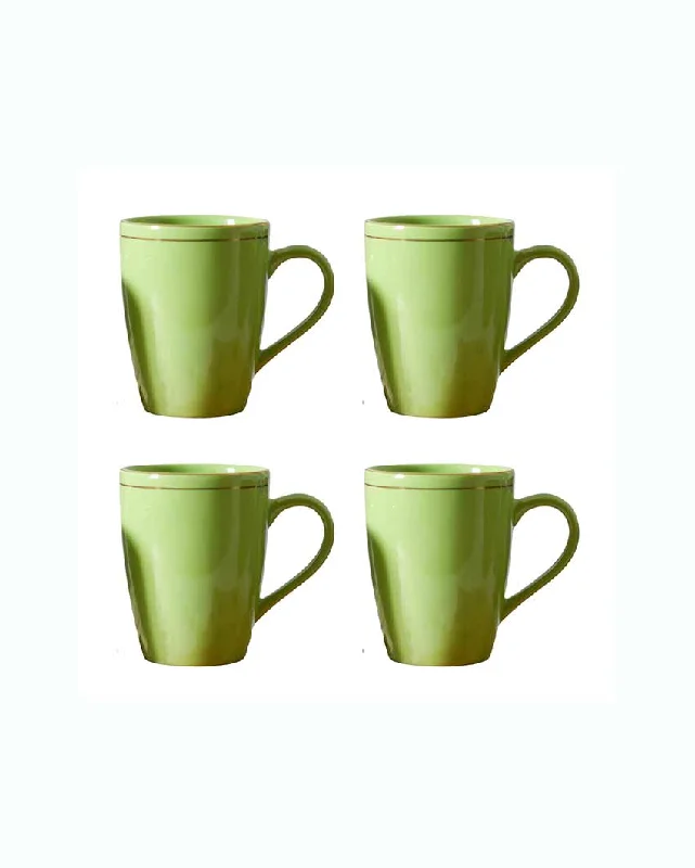 eco-friendly travel mugs with lids-Green Ceramic Coffee Mug | 360 ml