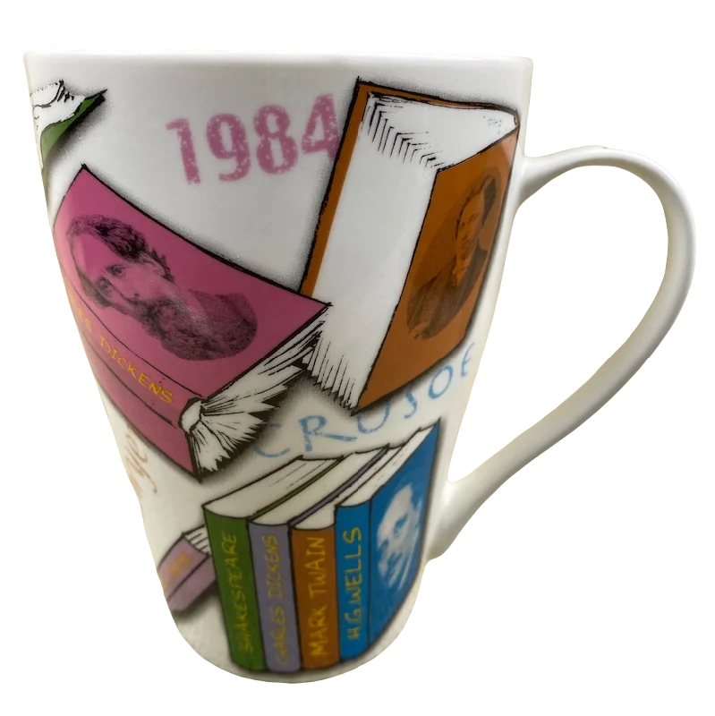 best tea mugs with designs-Literary Titles & Famous Authors Novel-Tea Mug Paul Cardew