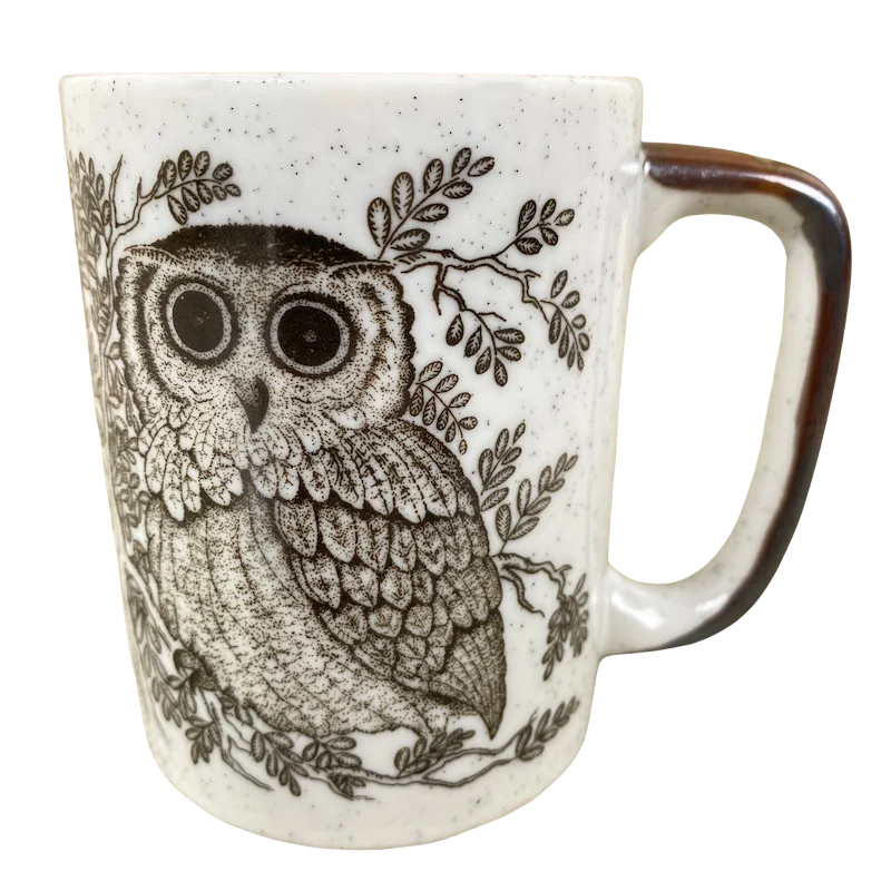 best stainless steel mugs for work-Owl Vintage Mug Otagiri