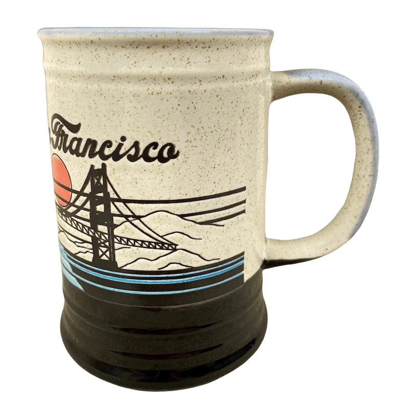 best mugs for afternoon tea-San Francisco Etched Tall Vintage Mug