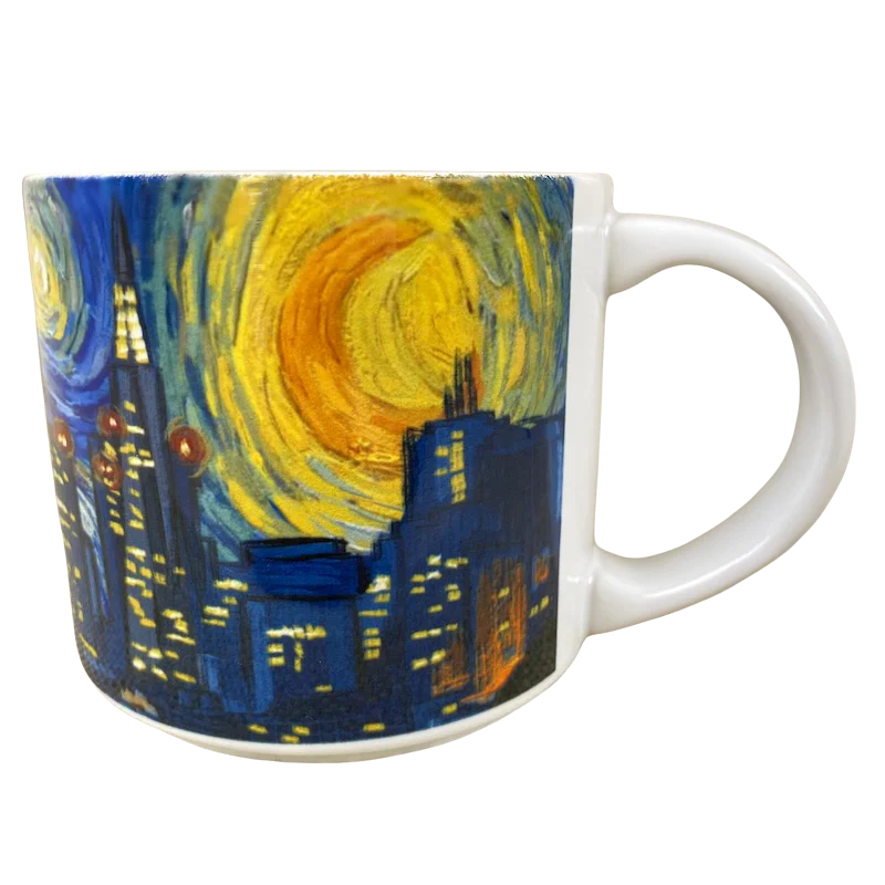 stylish ceramic mugs for office-San Francisco Golden Gate Bridge Starry Night Mug