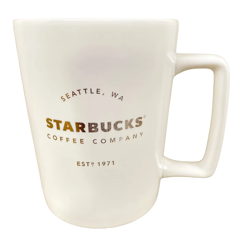 funny tea mugs with sayings-Seattle WA ESTD 1971 Square Handle 16oz Mug 2016 Starbucks