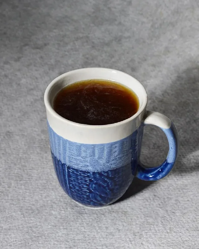 unique ceramic mugs for coffee-Shades of Blue Coffee Ceramic Mugs | Set of 2 | 260 ml