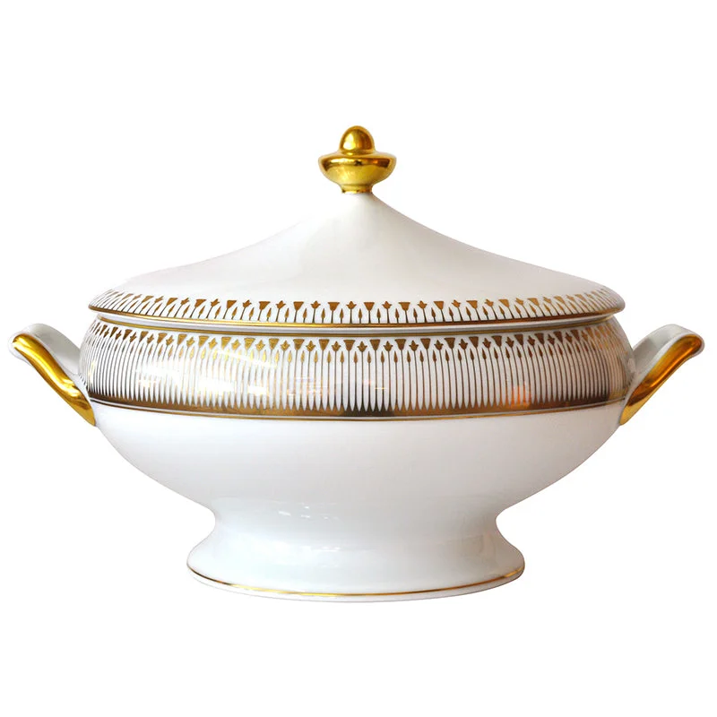 luxury ceramic mugs for home-Soleil Levant Soup Tureen