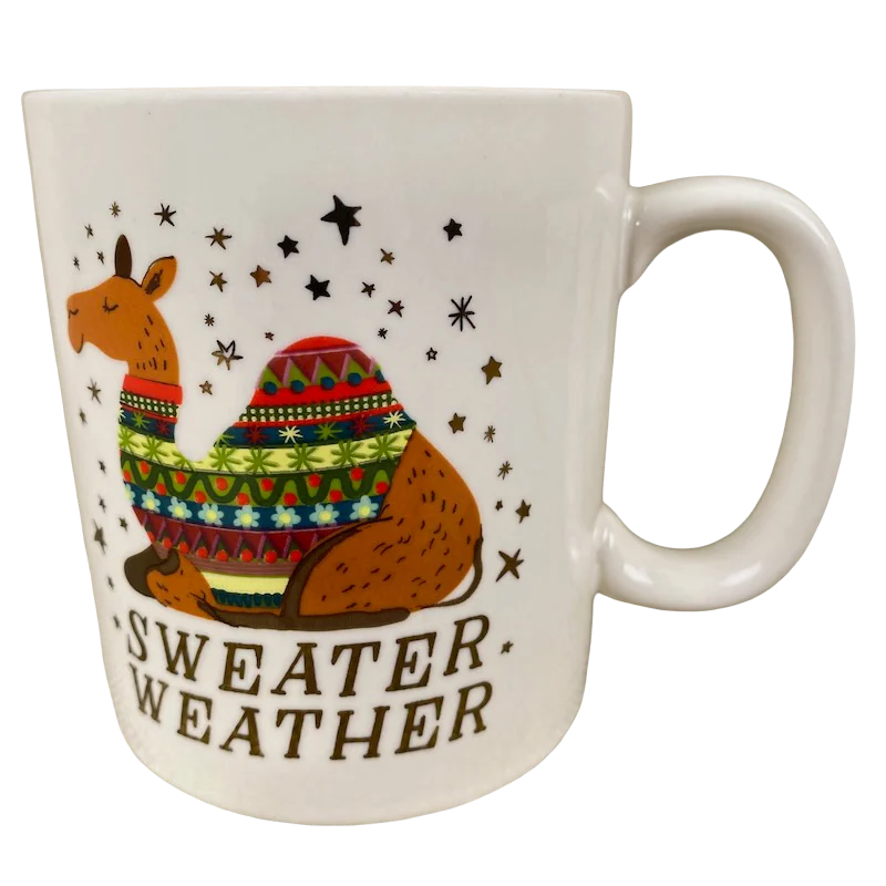 colorful travel mugs for work-Sweater Weather Camel Mug Natural Life