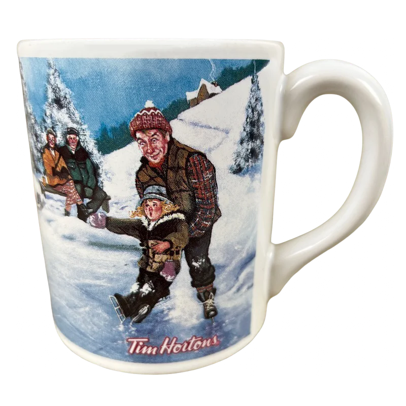 custom coffee cups with funny messages-Tim Hortons Limited Edition Collector Series No 003 Skating Pond Mug