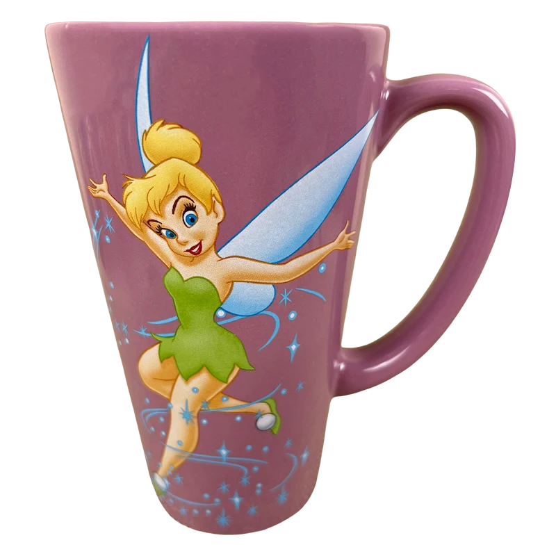 stylish glass coffee mugs-Tinker Bell Magic Lantern Purple Tall Mug Disney Store