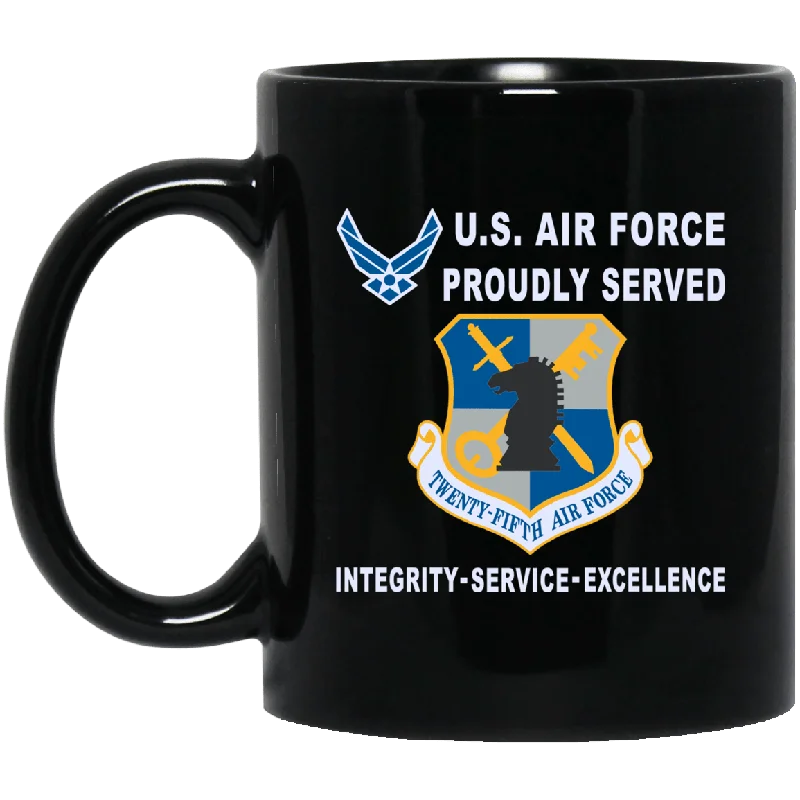 funny coffee mugs for office workers-US Air Force Intelligence Command Proudly Served-D04 11 oz - 15 oz Black Mug