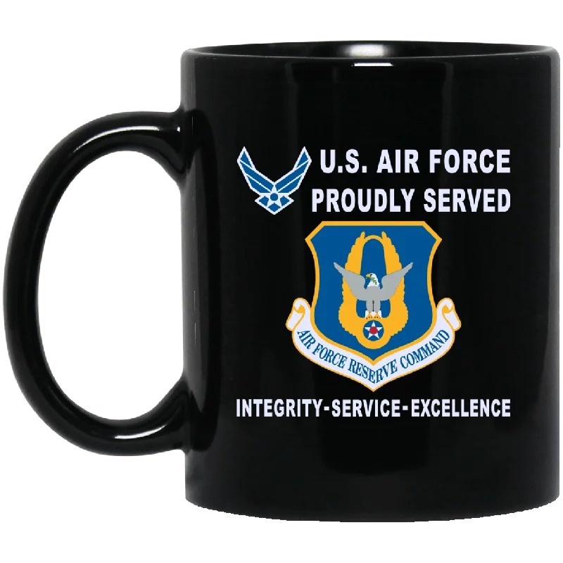 eco-friendly coffee mugs for home-US Air Force Reserve Command Proudly Served-D04 11 oz - 15 oz Black Mug