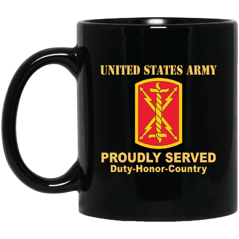 cute travel mugs for hot beverages-US ARMY 17TH FIRST ARTILLERY BRIGADE- 11 oz - 15 oz Black Mug