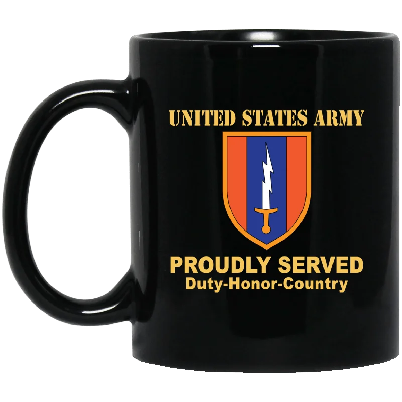 best mugs for morning coffee ritual-US ARMY 1ST SIGNAL- 11 oz - 15 oz Black Mug