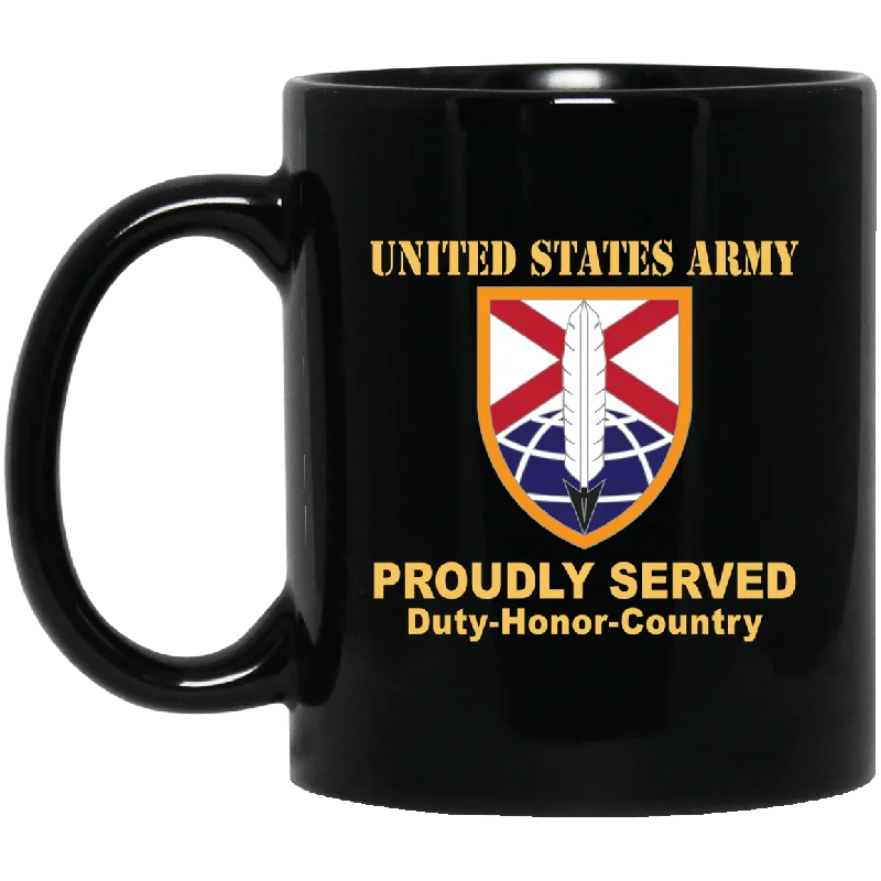 best stainless steel mugs for work-US ARMY 279TH ARMY FIELD SUPPORT BRIGADE- 11 oz - 15 oz Black Mug