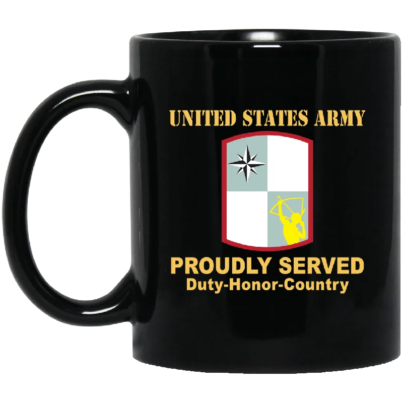 custom coffee cups for office parties-US ARMY 287 SUSTAINMENT BRIGADE- 11 oz - 15 oz Black Mug