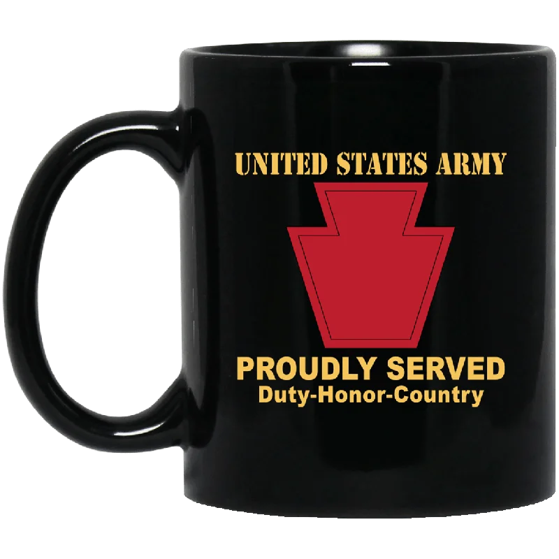 funny coffee mugs for holiday gifts-US ARMY 28TH INFANTRY DIVISION - 11 oz - 15 oz Black Mug