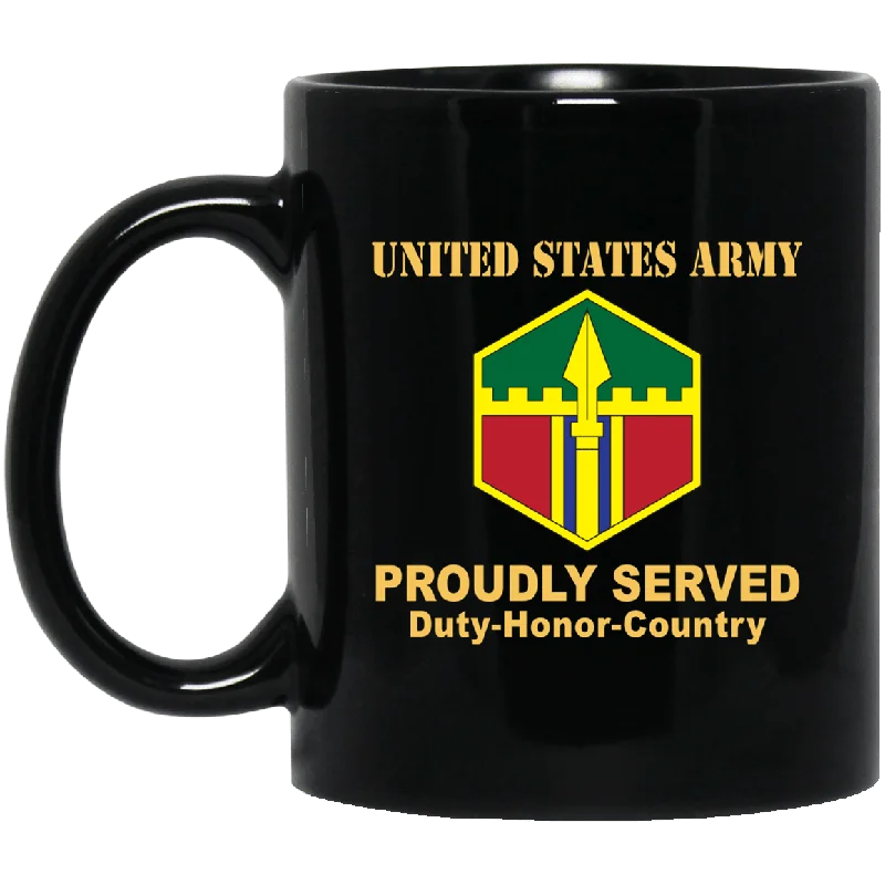 hand-painted tea mugs-US ARMY 301ST MANEUVER ENHANCEMENT BRIGADE- 11 oz - 15 oz Black Mug