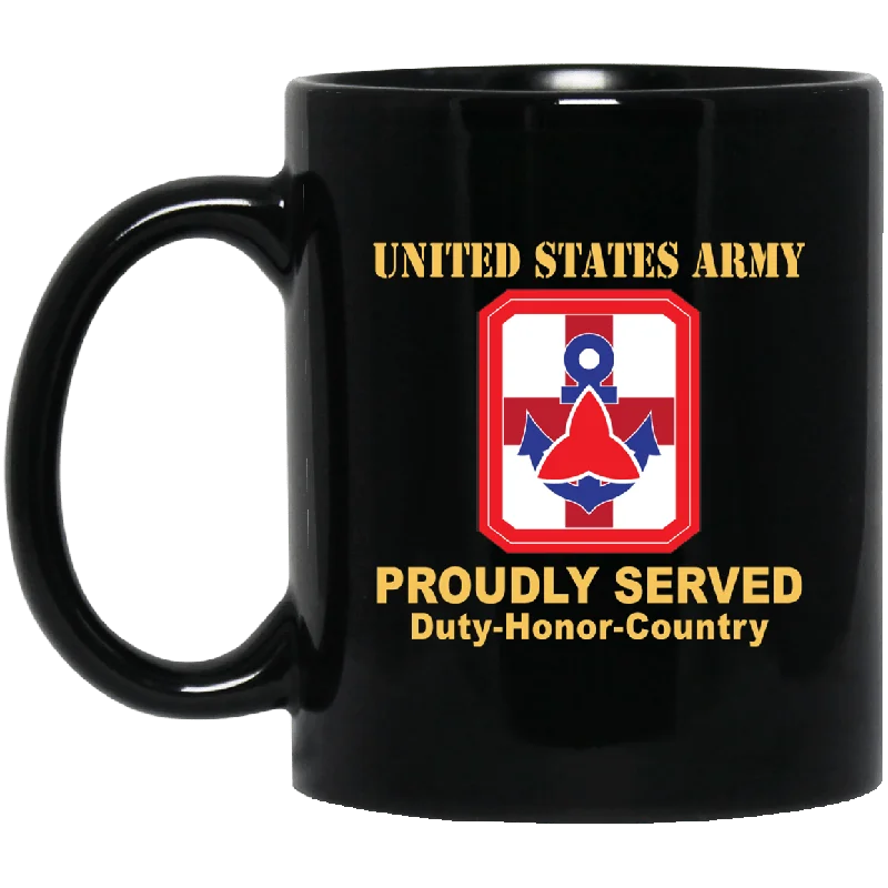 best insulated mugs for camping-US ARMY 307TH MEDICAL BRIGADE- 11 oz - 15 oz Black Mug