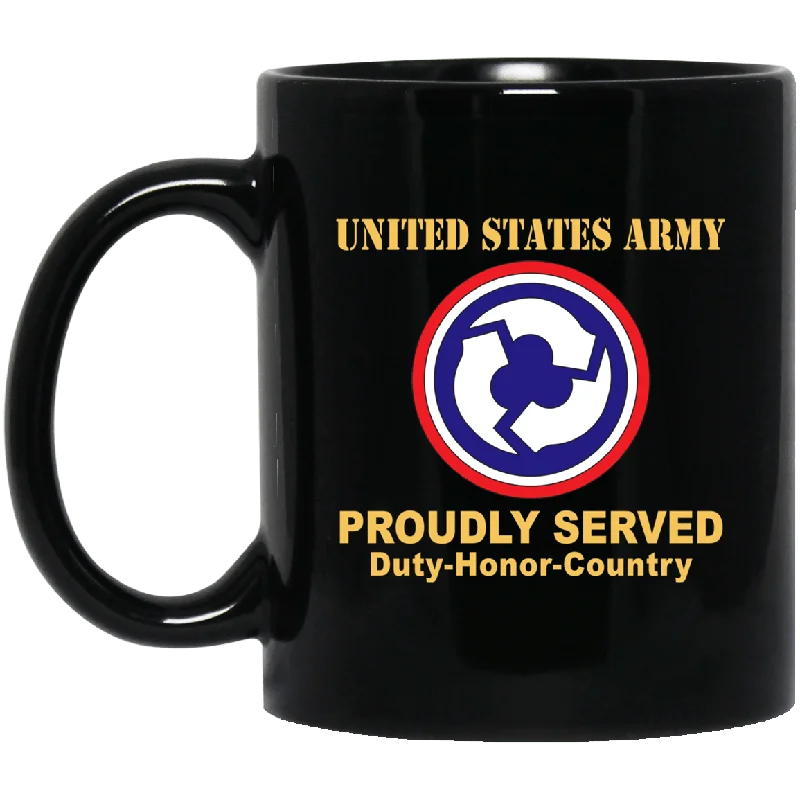 ceramic travel mugs for commuters-US ARMY 311TH SUSTAINMENT COMMAND- 11 oz - 15 oz Black Mug