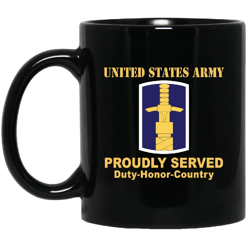 large ceramic mugs for coffee stations-US ARMY 321 CIVIL AFFAIRS BRIGADE- 11 oz - 15 oz Black Mug