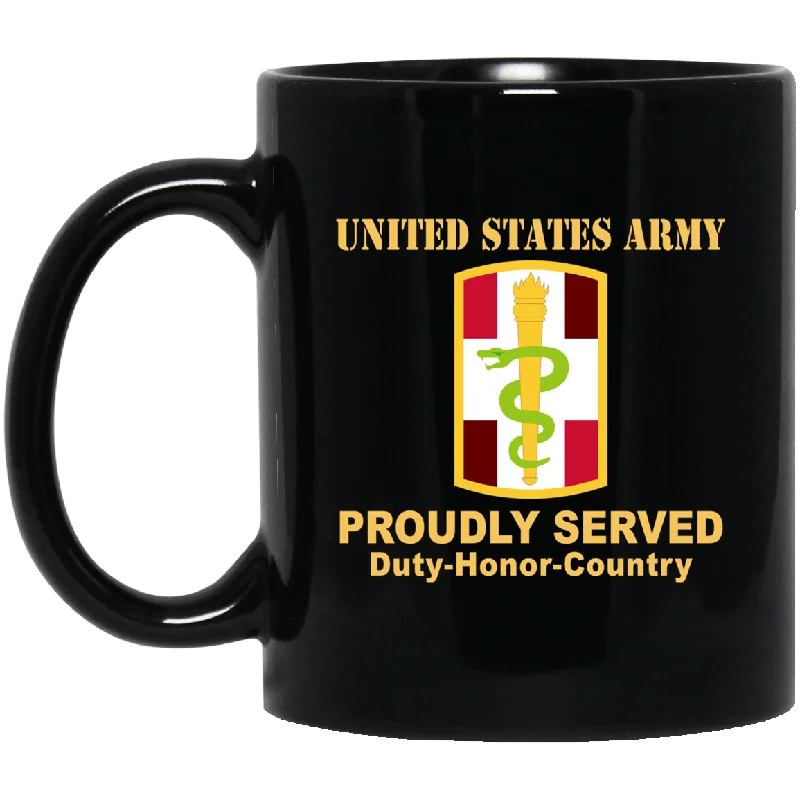 unique mugs for rustic kitchens-US ARMY 330TH MEDICAL BRIGADE- 11 oz - 15 oz Black Mug