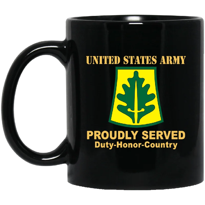 large custom coffee mugs for events-US ARMY 333RD MILITARY POLICE BRIGADE- 11 oz - 15 oz Black Mug